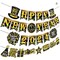 2024 New Year Party Decorations Party Supplies Black Gold Party Banner